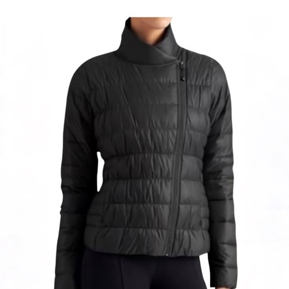 Athleta Jackets & Blazers - Athleta Downalicious Deluxe Puffer Jacket Goose Down Quilted Black